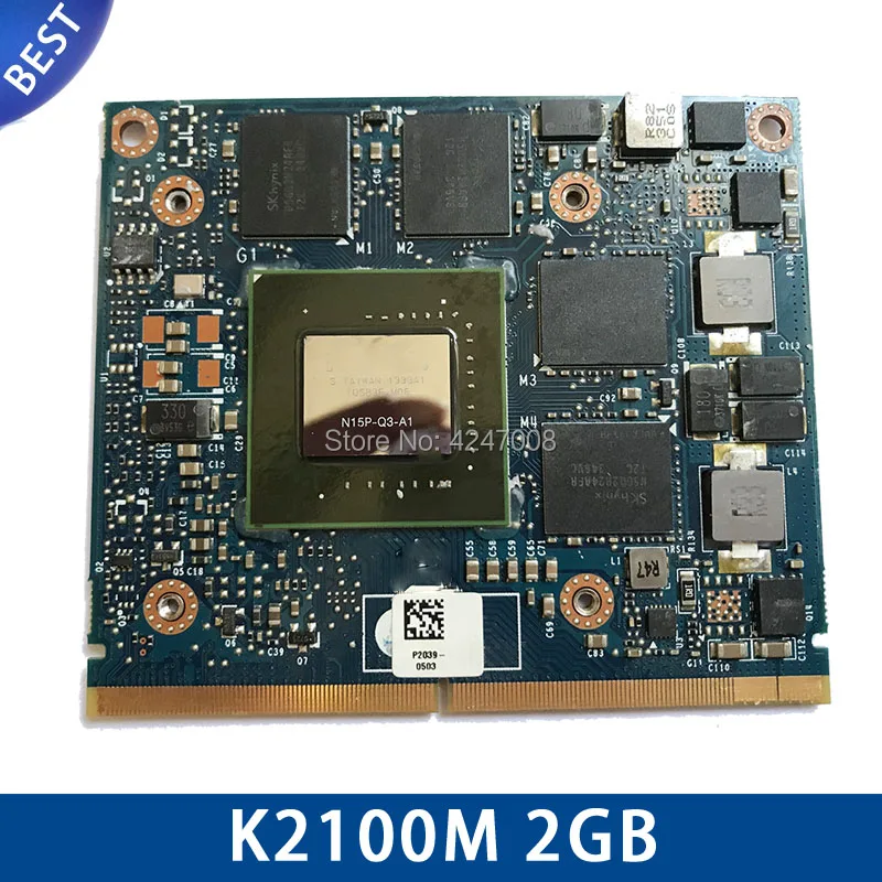 Original K2100M N15P Q3 A1 2GB Video Graphics Card For Laptop HP ZBook