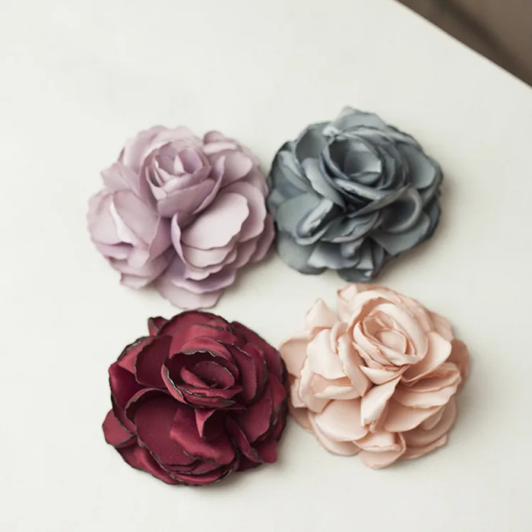 

New eye charm bu Boutique Korean-style Wavy Edge Tipburn Flower Brooch Corsage Flower Hat Fj593