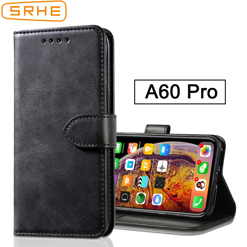 

SRHE Flip Cover For Blackview A60 Pro Case Luxury Leather Silicone Magnetic Wallet Case For Blackview A60 A60Pro Cover
