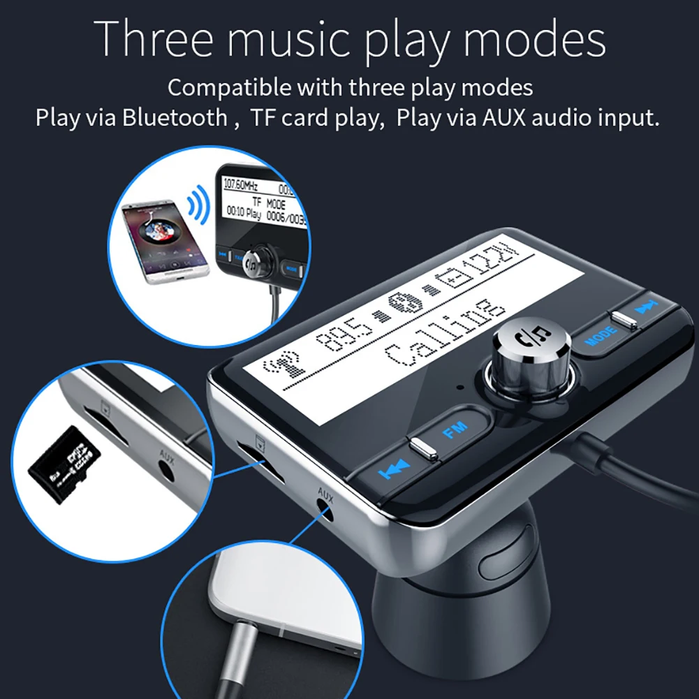 Emisor fm bluetooth B31 2,4 дюймовый ЖК-экран fm-передатчик MP3-плеер Bluetooth автомобильное зарядное устройство адаптер фм модуль