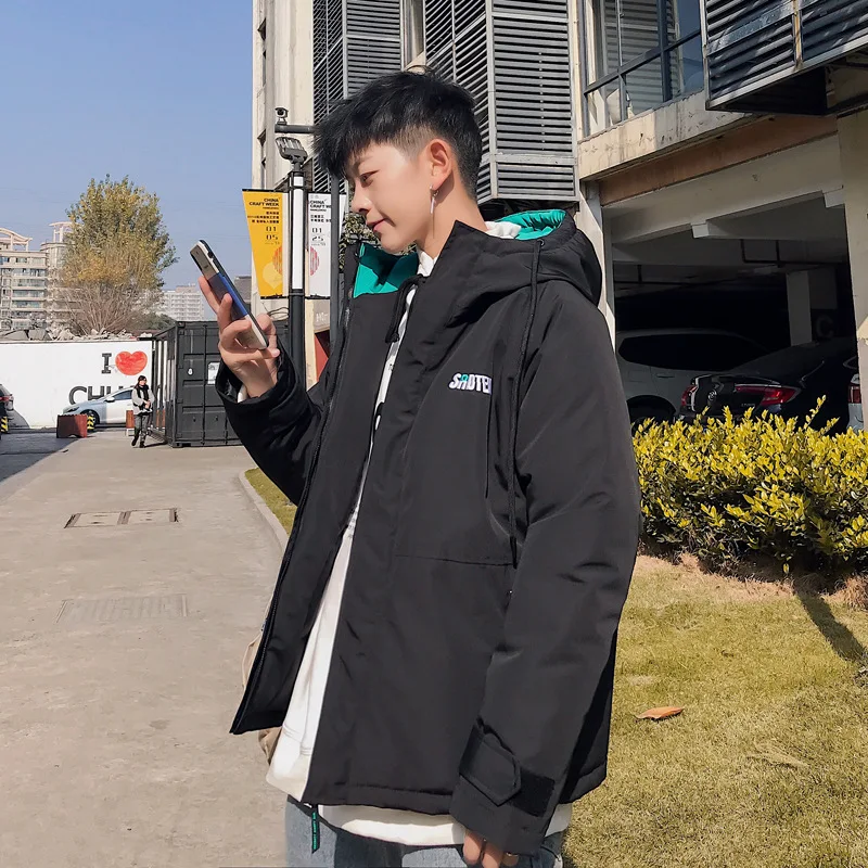 

2019 New Mens Jackets Autumn Winter Casual Solid Color Coats Mens Sportswear Baseball Slim Jackets Male Hikingjackets
