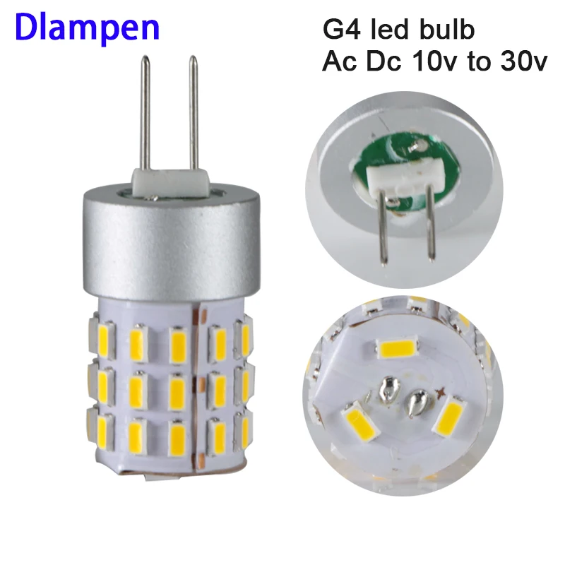 

2pcs ampolletas led lamp g4 12v 24V super 2W corn spotlight bulb light smd 3014 HP24W 12 24 v volt high quality 360 degree lamps