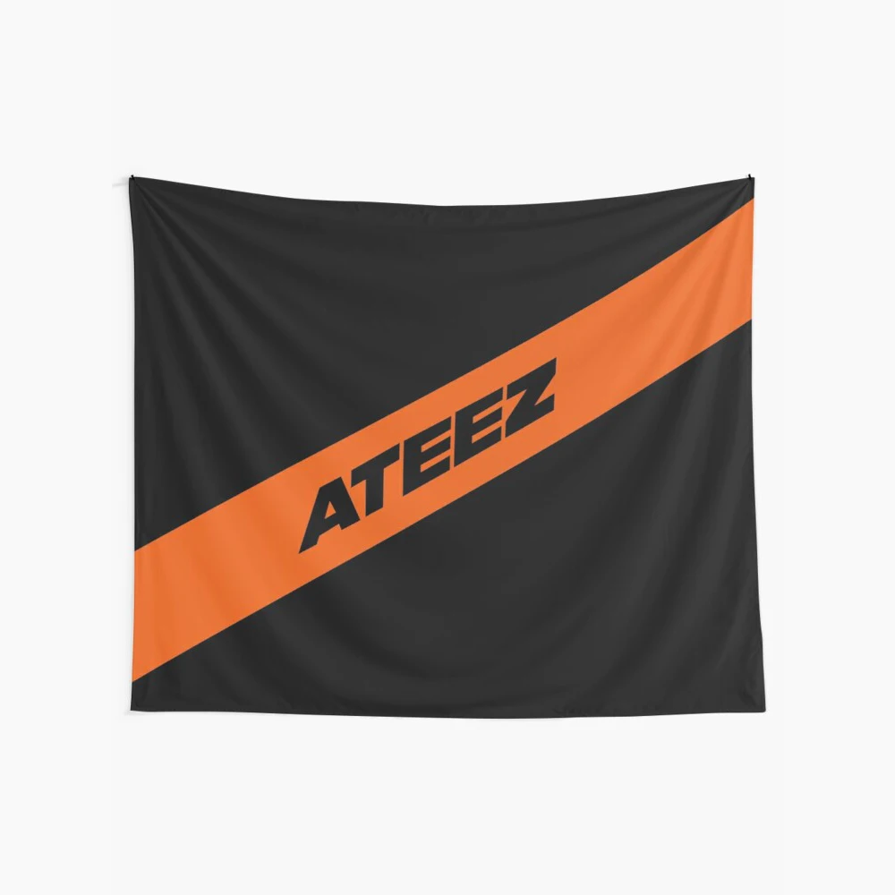 Ateez Flag Tapestry Wall Hanging Dorm Decor Blanket Wall Cloth