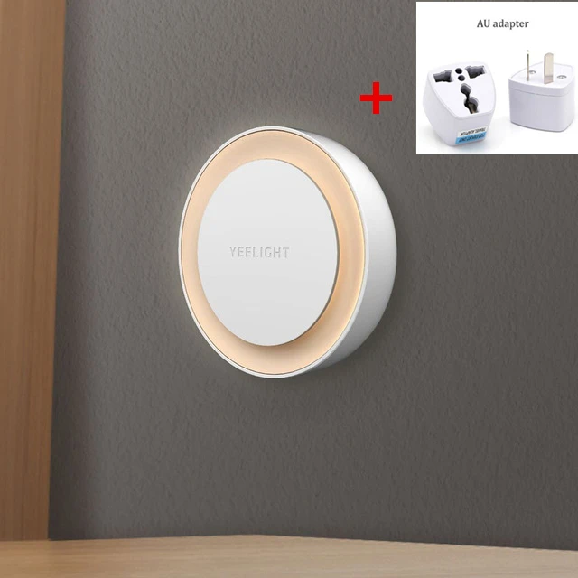 Round add AU Xiaomi yee светильник умный ночной Светильник Интеллектуальное распознавание энергосберегающий светильник ing низкое энергопотребление коридор лампа датчик - Цвет: Round add AU