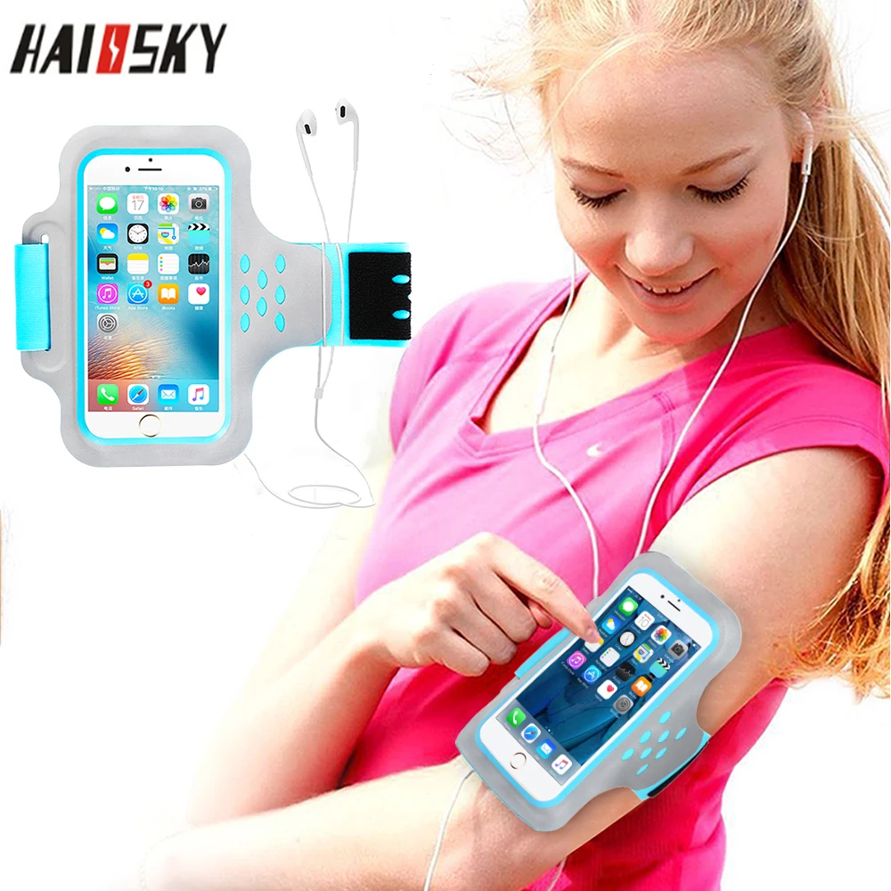 HAISSKY спортивный чехол для бега для iPhone 11 Pro Max 6 7 8 Plus XS XR тренажерный зал на руку повязки на руку ремень чехол для телефона для Xiaomi huawei