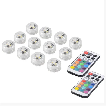 

8pcs/12pcs RGB Battery Operated Vase Decor Outdoor Waterproof Underwater Light Party Submersible LED Light ABS Remote Control