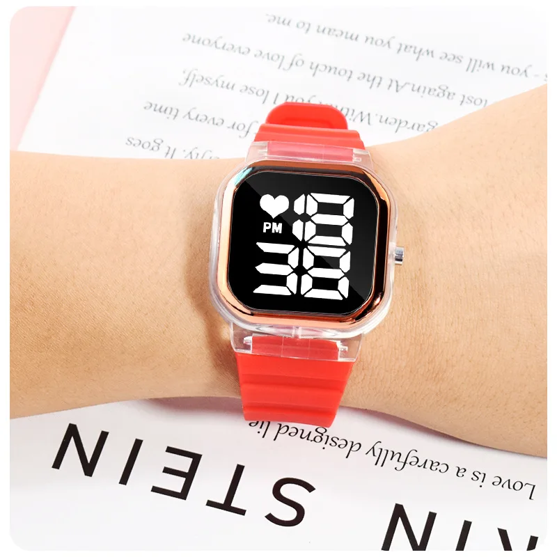 Relojes electrónicos cuadrados Led para mujer, pulsera Digital electrónica de Gel de sílice, reloj deportivo de exterior - Imagen 3