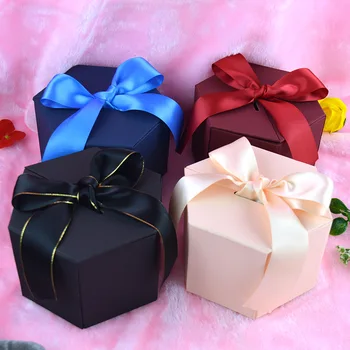

Simple Octagonal Box High-end Christmas Apple Box Gift Hexagonal Box Simple Solid Valentine's Day Christmas Party Gifts Boxes