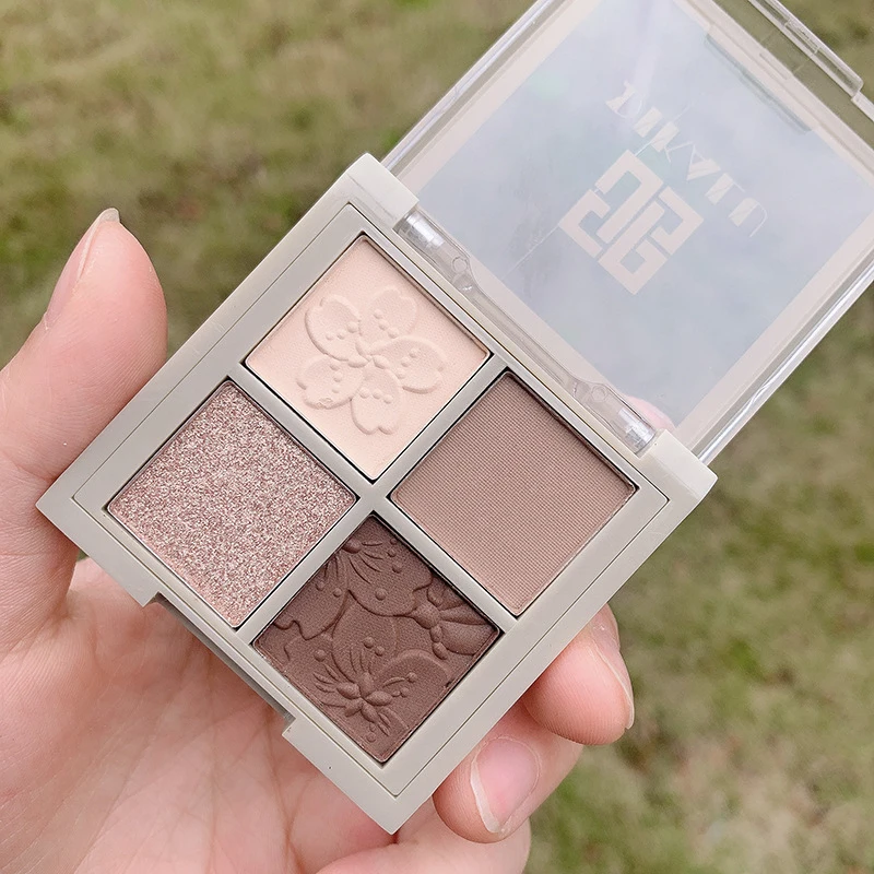 4 Color Eye Shadow Easy To Color Matte Pearlescent Earthy Eye Shadow Palette Professional Eyeshadow Pallete Cosmetic TSLM1