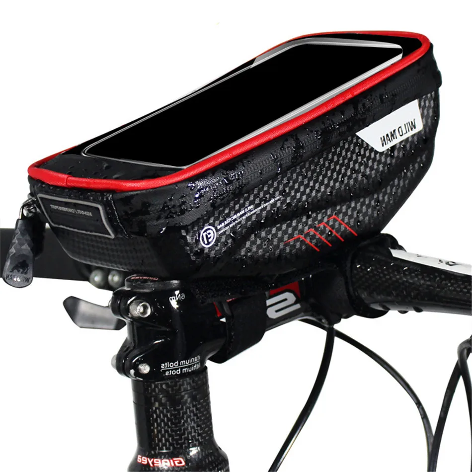 

Bicycle Hard Shell Handlebar Bag Touch Screen Mobile Phone Waterproof Mountain Front Beam Road Cycling Bag MTB Bike Accessories
