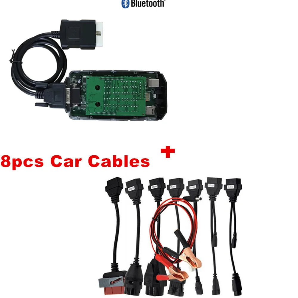 Bluetooth с коробкой v5.008 R2 версия бесплатно с keygen vd tcs cdp pro plus+ Полный комплект 8 автомобильных кабелей