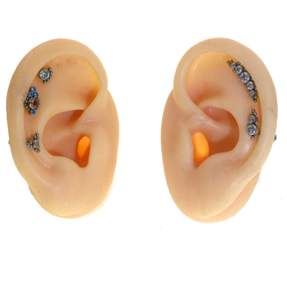 1PC Titanium & Steel Clear CZ Labret Stud Rings Lip Bars Sexy Charming Ear Cartilage Tragus Piercing For Unisex Jewelry 16g - Image 6