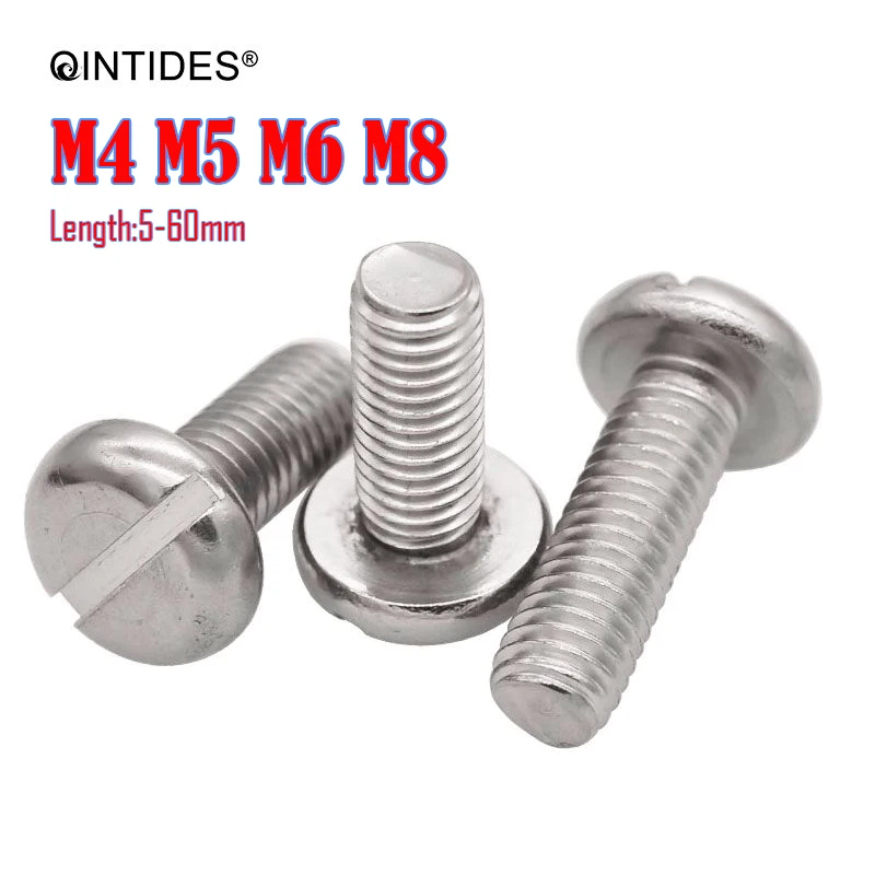 Винты QINTIDES с цилиндрической головкой длина 5-60 мм 50/300 шт. из нержавеющей стали 304 M4