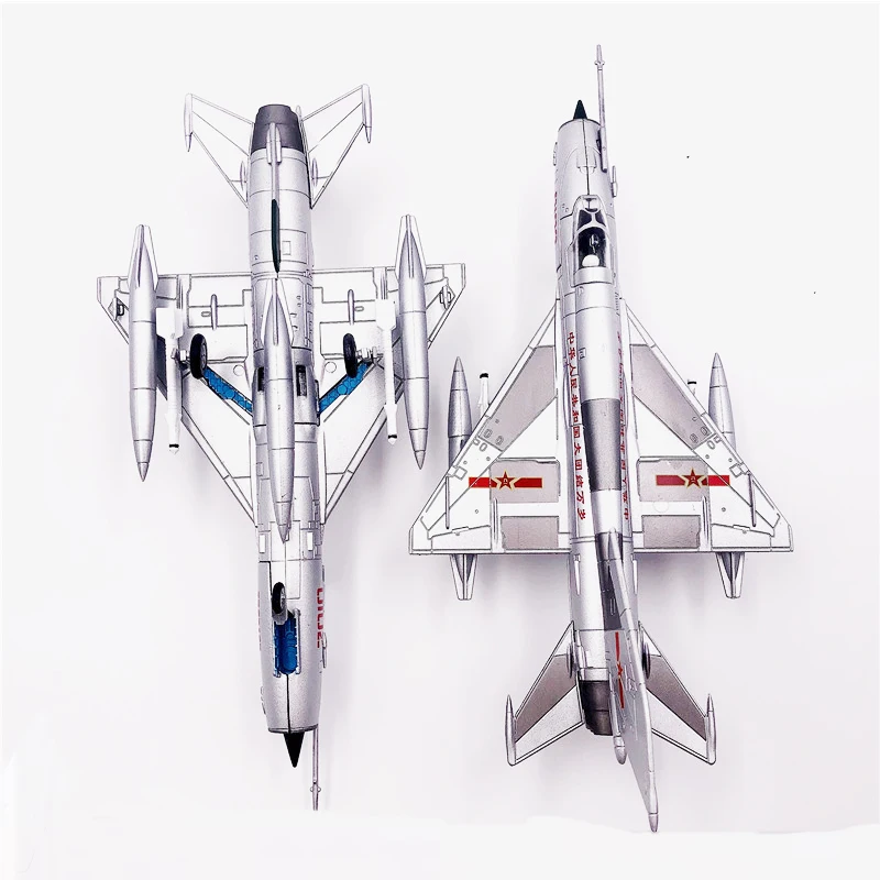 1/72 классическая живопись J-7 серии Mig-21 истребитель китай модель самолета серебро литье под давлением коллекция военный подарок на день рождения