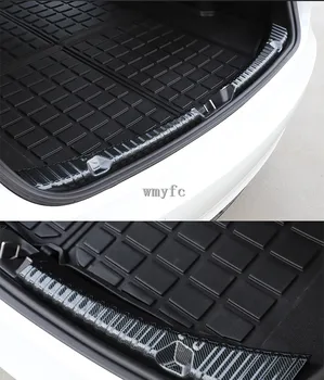 

Accessories For Tesla Model 3 2018 2019 Stainless Steel Inner Rear Trunk Bumper Foot Trim Tail Door Sill Scuff Protection Plate