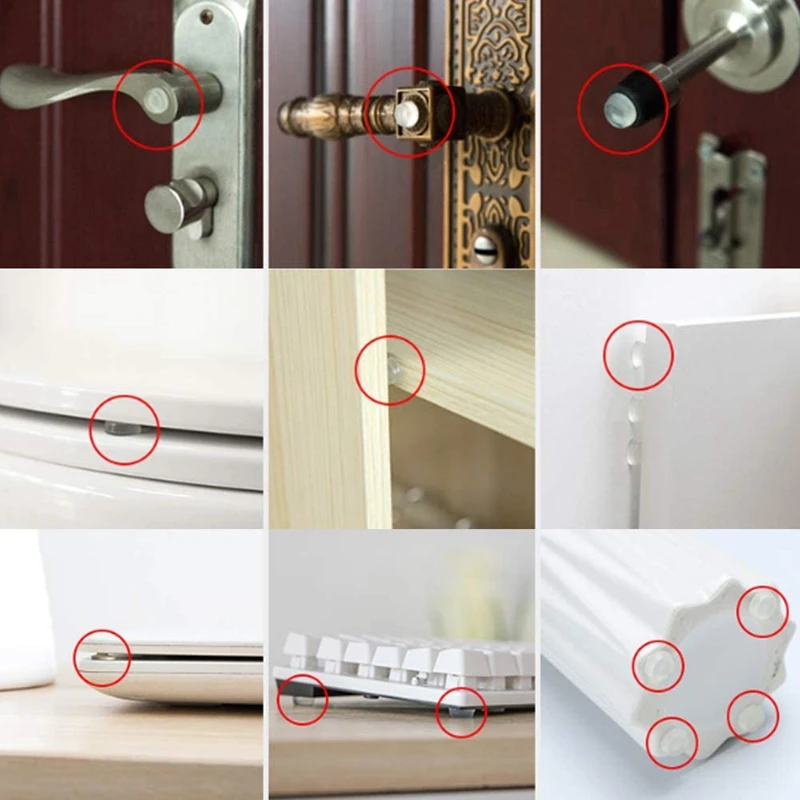 HOT SALE 100 Capsules Self-Adhesive Rubber Furniture Bumper Pads For Doors Cabinets Drawers Furniture Glass Tables Crafts