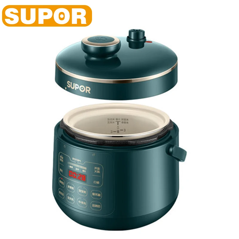 SUPOR Electric Pressure Cooker 2.3L Reservable Rice Cooker Multifunctional Intelligent Household Kitchen Appliance SY-23YC8062Q