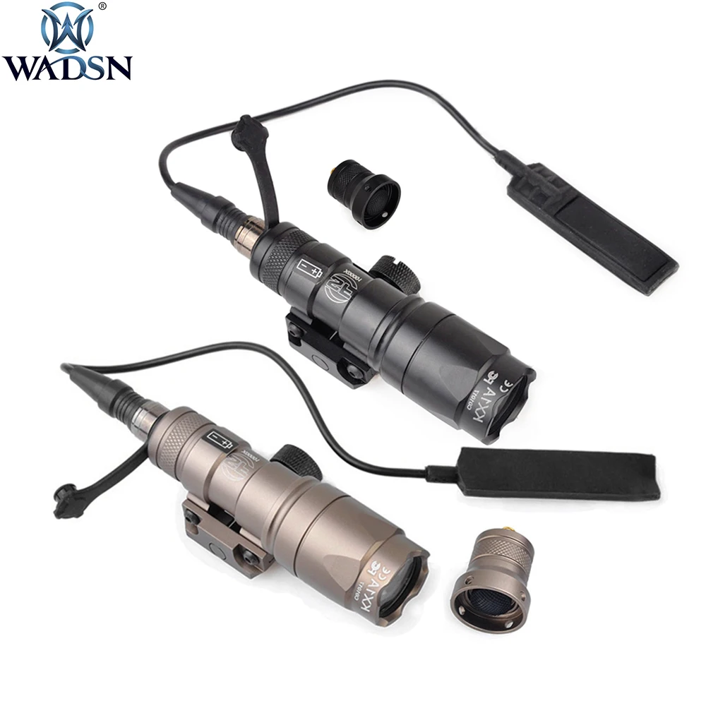 Online WADSN Airsoft Surefir M300 M300A M300B Mini luz de exploración LED 280 lúmenes arma táctica linterna al aire libre caza Rifle Luz