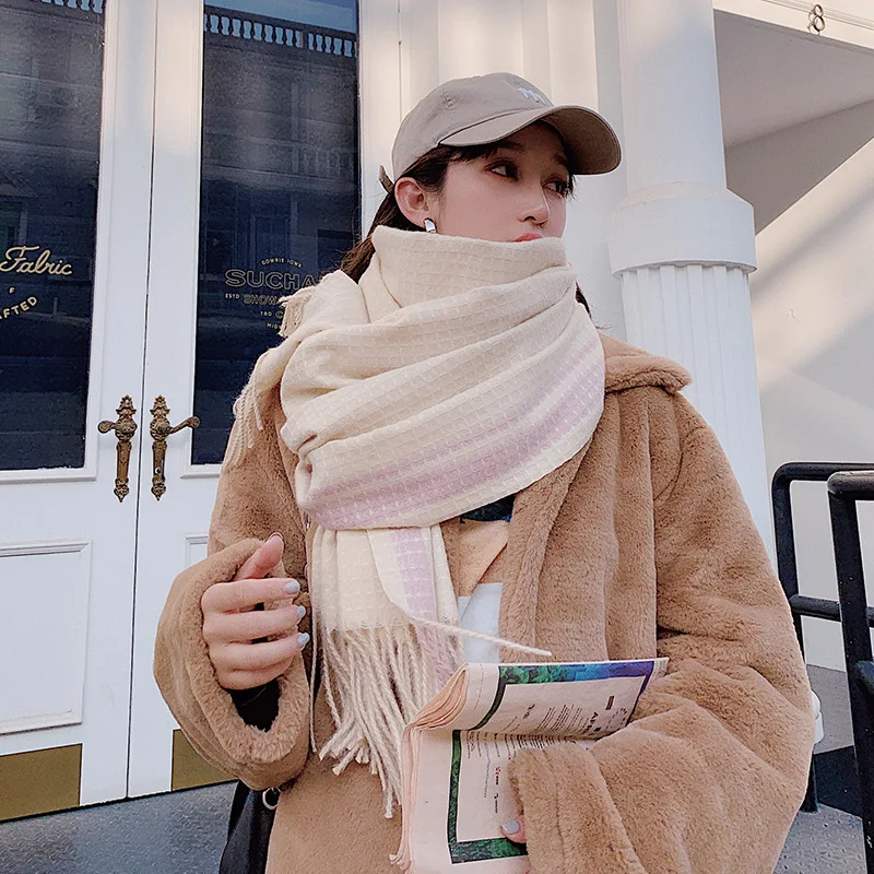 China silk Autumn and winter Women fashion Two sided Cashmere Soft Scarf female Collar scarf warm headcloth lady wool shawl