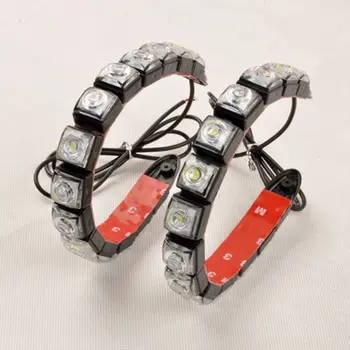 

2Pcs 12 Waterproof LEDs Flexible Car Running Light Fog Lamp