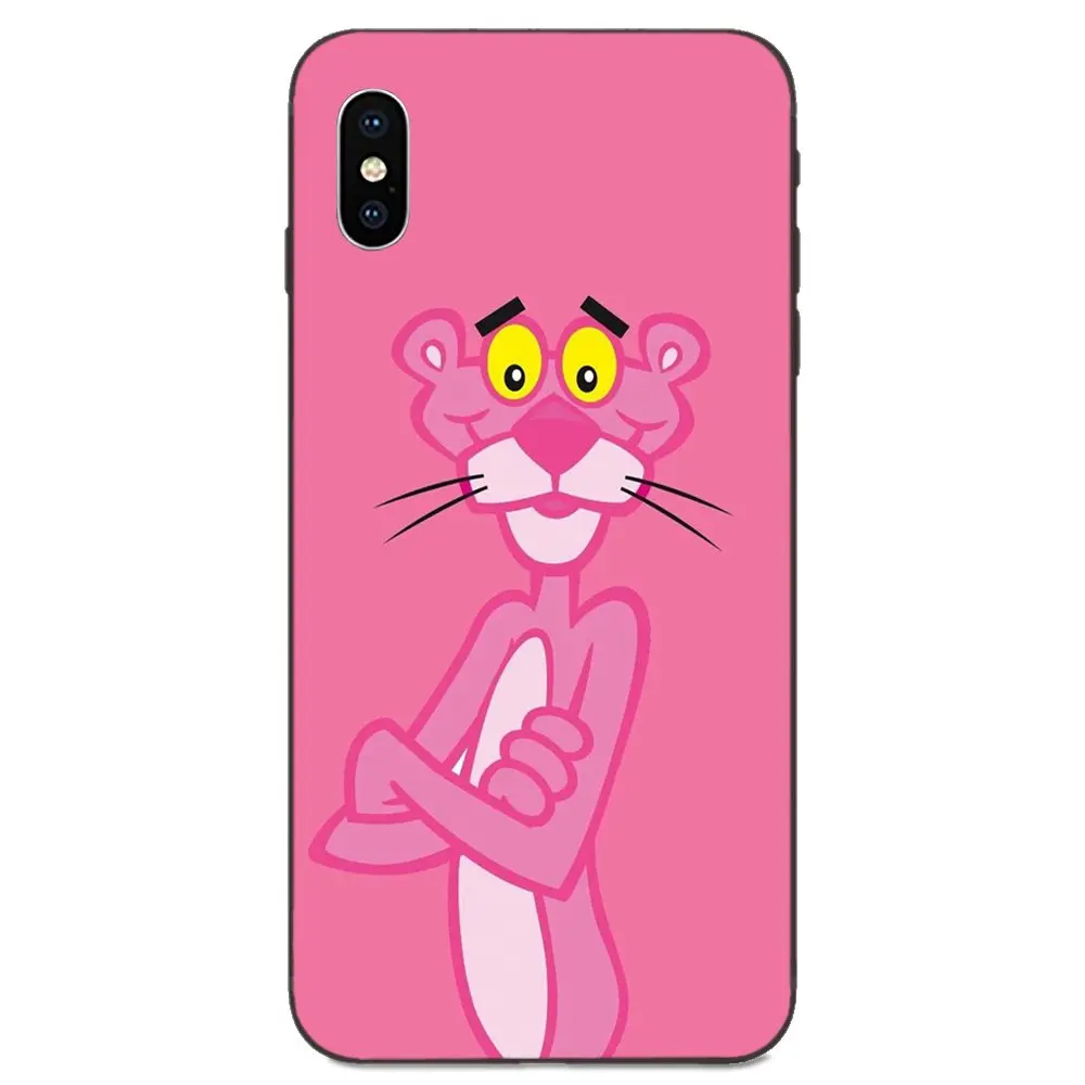 Для Apple iPhone 11 X XS Max XR Pro 4 4S 5 5S SE 6 6S 7 8 Plus TPU Чехлы Kawaii Розовая пантера Новинка
