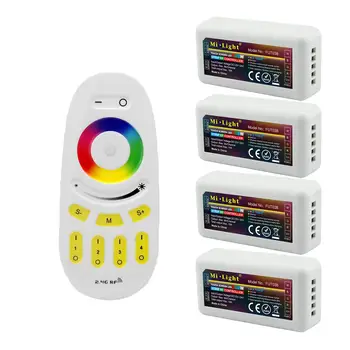 

Mi Light Wireless 2.4G RF RGB + White/Warm White Controller Kit, 4 x Controllers and 4-Zone Remote, Wi-Fi Bridge jk1106