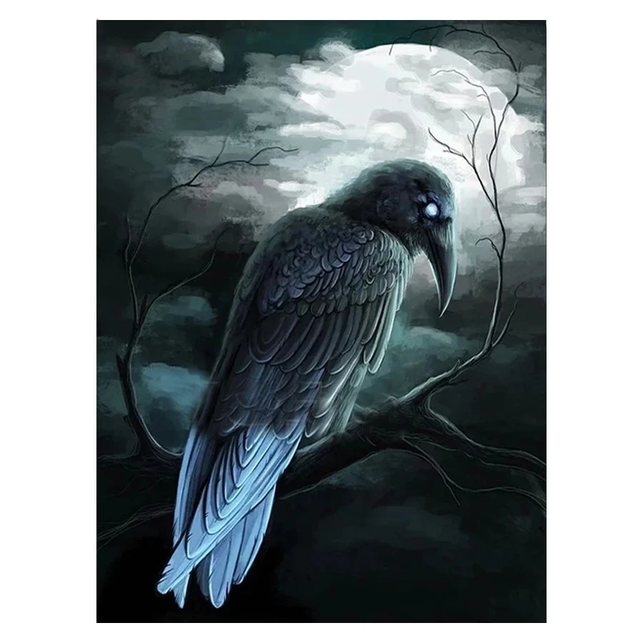 5D Crow DIY Diamond Painting Embroidery Drawing Needlework Gift Full Diamond Mosaic Cross stitch Decor puzzle pictures