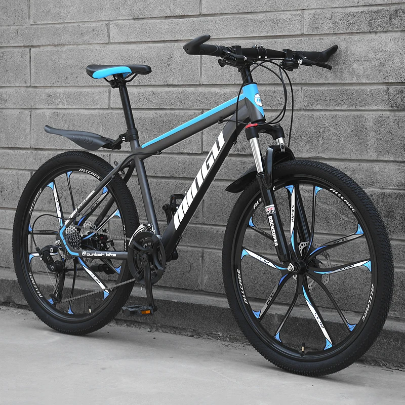 Mountain Bike 24/26 inch Speed Ten Knife Wheel Off-road Double Disc Brake Oil Brake Shock Absorber Road Racing Student Adult