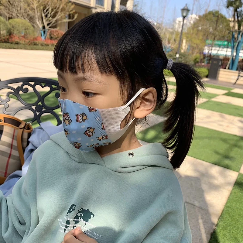 

30pcs Baby Disposable Kids Face Mask Nonwoven Fabric Dust Protection Mouth Masks Facial Protective Cover Face Mask For Children