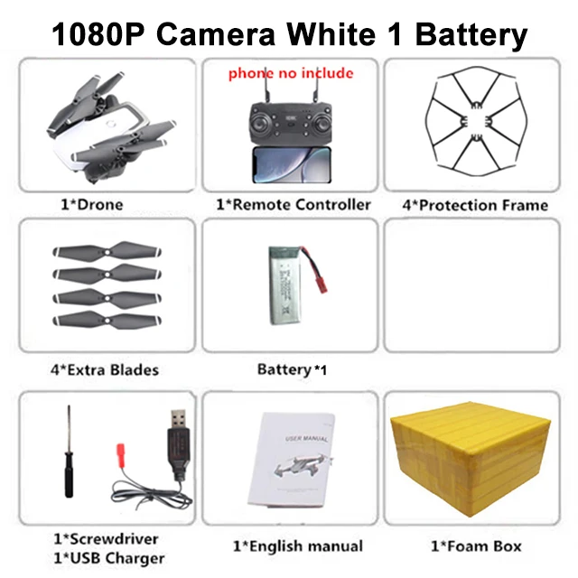 1080P White 1B KEELEAD D8 Радиоуправляемый Дрон 4K 1080P WiFi широкоугольная камера Дрон жестовая фотография 20 минут время полета складной мини Квадрокоптер VS E58 Дрон - Цвет: 1080P White 1B
