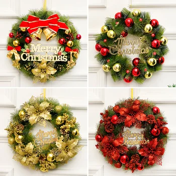 

Christmas ornament wreath hanging holiday party dry flower door hanging bedroom door Christmas scene setting wall hanging