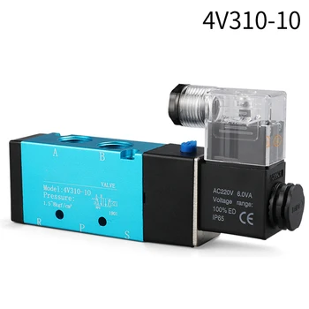 

Pneumatic Valve Electric Solenoid Valve 4v310-10 Control Air Gas Magnetic 5 Way 2 Position DC12V 24V AC110V 220V Coil Volt