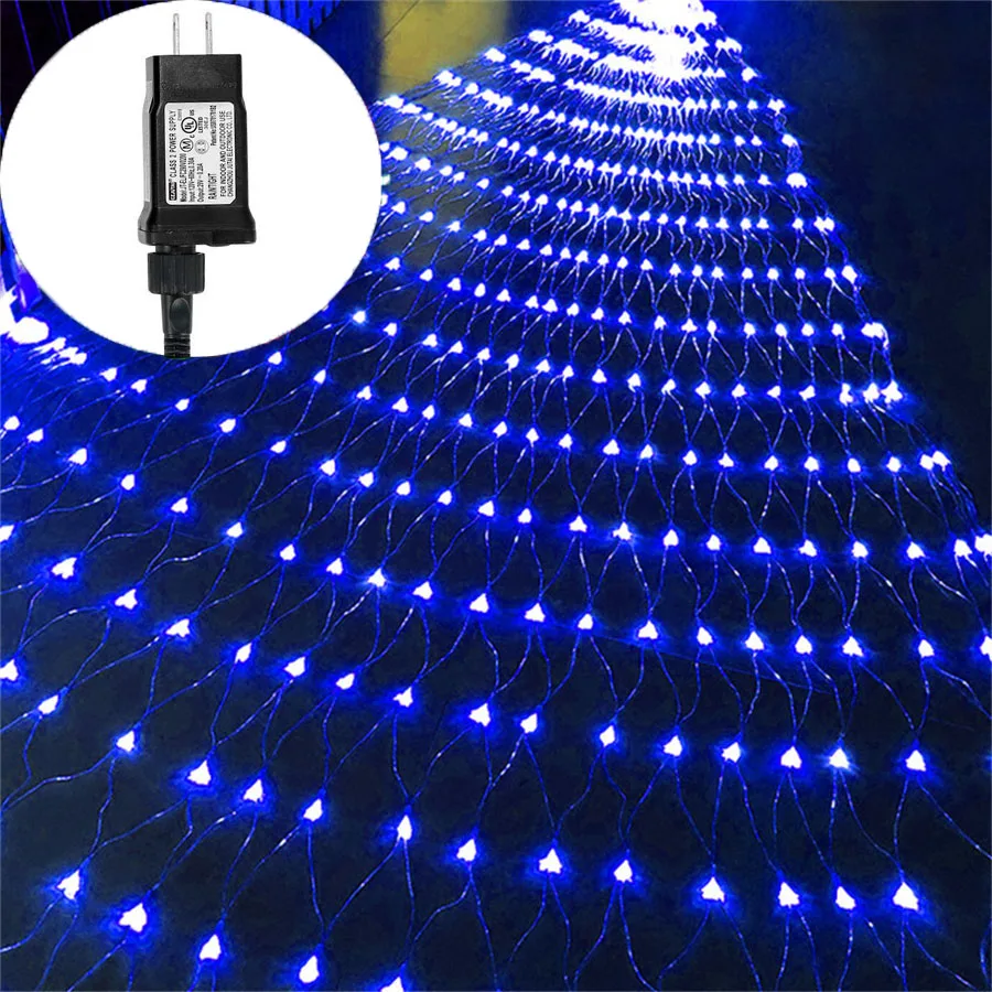 thumbnail image 1 of Red de luces LED navideñas para exteriores, 3 x 2 m, 200 luces LED conectables de 24 V CC, 8 modos, para colgar en la pared, para jardín, ventana y decoración, 1 of 5