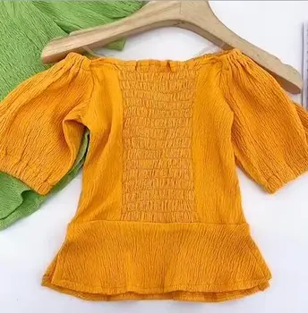 

2020 hot sale girls short sleeve t-shirt fashion cotton summer girls top 3-9t F246