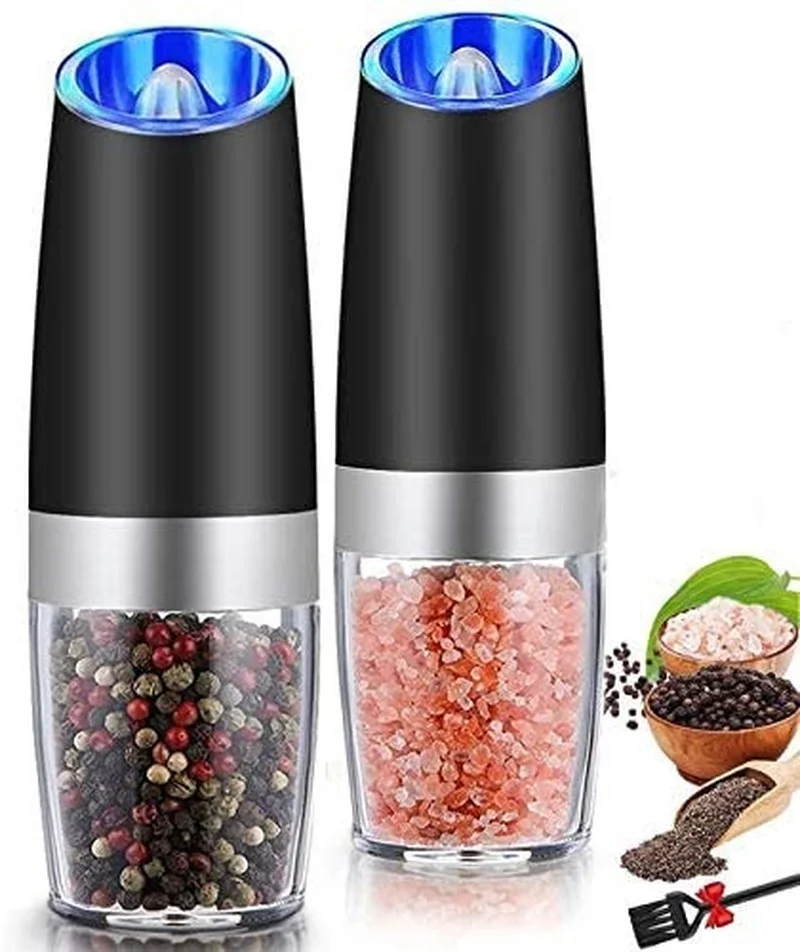 Gravity Electric Salt and Pepper Grinder Set Automatic Mill Battery-Operated with Adjustable Coarsenes | Дом и сад