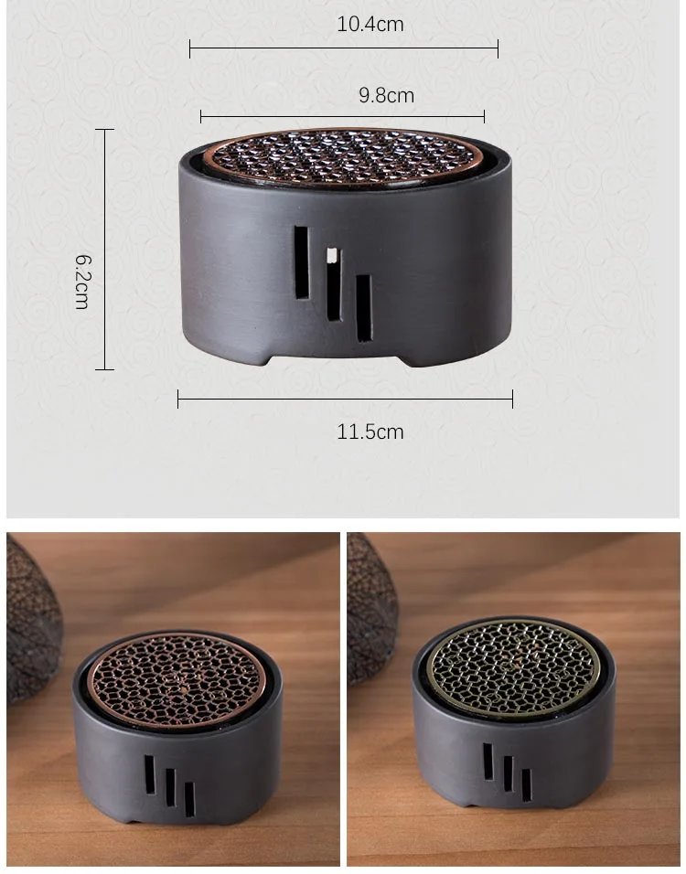 Японский стиль керамический подсвечник черный дзен кунг-фу чай церемония грелка база чайник плита изоляционная база Кофе Молоко грелка
