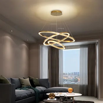 

Nordic LED Chandelier Lighting Minimalist Living Room Lamp Restaurant Luxury Postmodern Decoration Chandeliers Lustre Fixtures