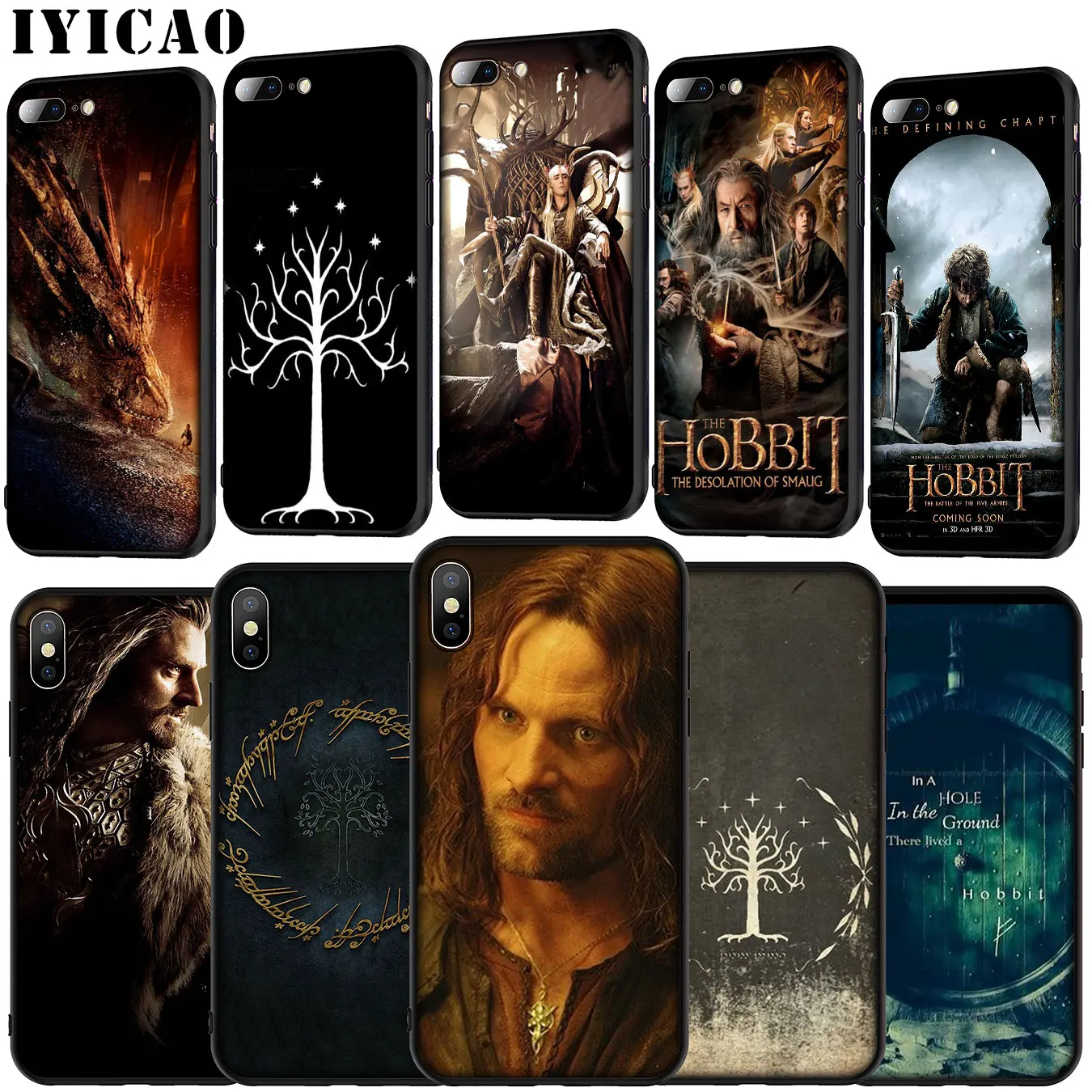 

IYICAO the hobbit & lord of the rings Soft Silicone Cover Case for iPhone 11 Pro XR X XS Max 6 6S 7 8 Plus 5 5S SE Phone Case