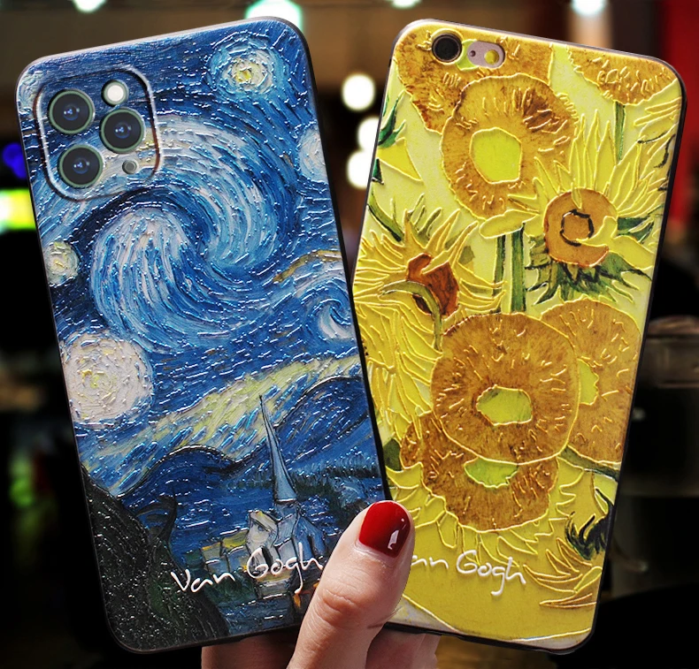 Funda para iphone de Apple, carcasa de color negro con diseño artístico para modelos 11, 12 Pro, 7, 8, 6 s, 6 s, 7plus, mini, XS, Max, X, XR, 7, 8 Plus, 5, 5s, SE, 2020