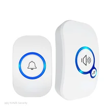Sonnette intelligente sans fil, 433Mhz, 150 mètres de Distance, 32 chansons, 4 niveaux de volume, carillons de porte