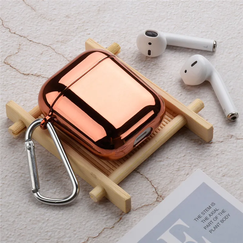 Чехол OTTWN для AirPods Роскошный Жесткий чехол с золотым покрытием беспроводных
