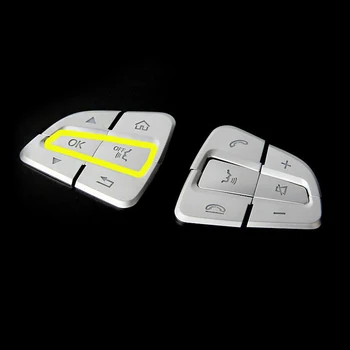 

12pcs/set Car Steering Wheel Button Covers For Mercedes Benz ISO9001 Silver Kit