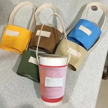 Холст удобная сумка дорожная чашка чай мультфильм кухня напиток мешок посылка Подарок Кофе Молоко