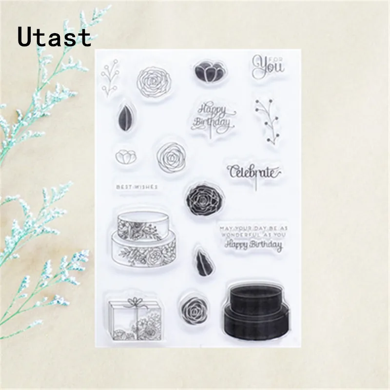 Подарок на день рождения торт подарок прозрачный силиконовый для