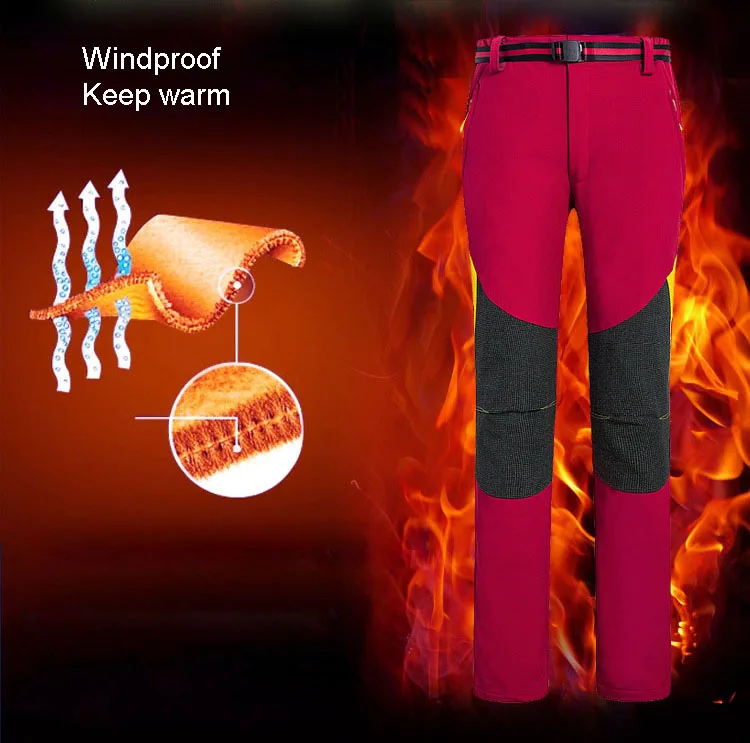 Походные брюки мужские и женские флисовые водонепроницаемые брюки зимние уличные штаны походные брюки лыжные сноубордические брюки