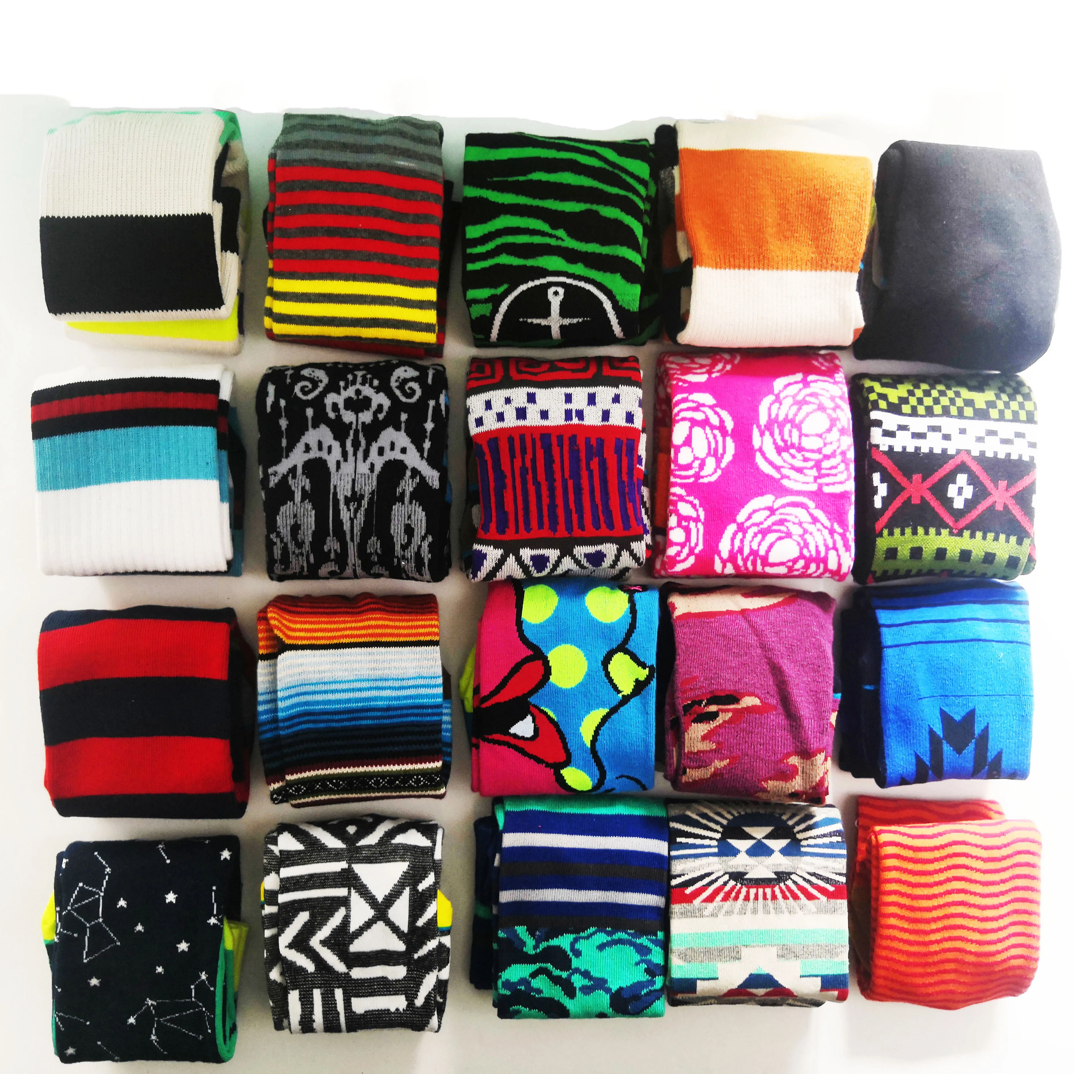 Super Clearance Socks Men Terry Bottom Cotton Colorful Sockken Hip hop Men's Novelty Sox