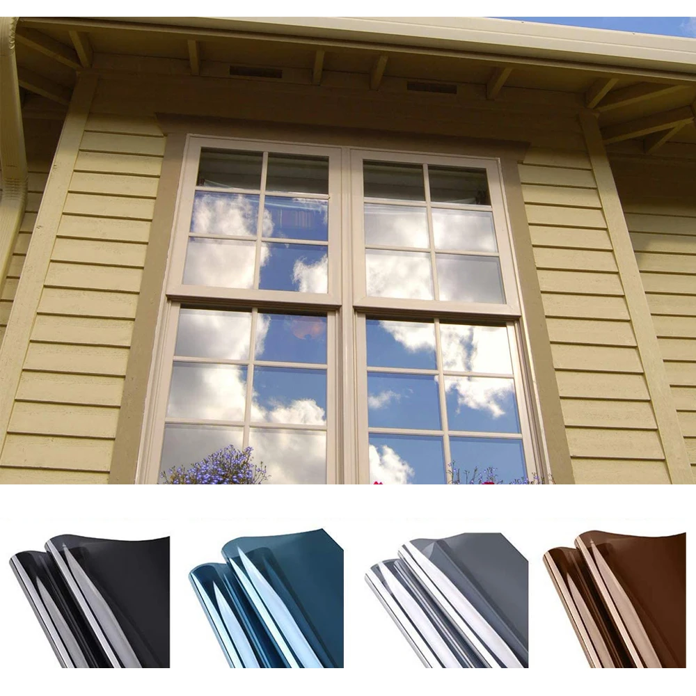 Односторонняя зеркальная оконная пленка с защитой от УФ-излучения | Дом и сад