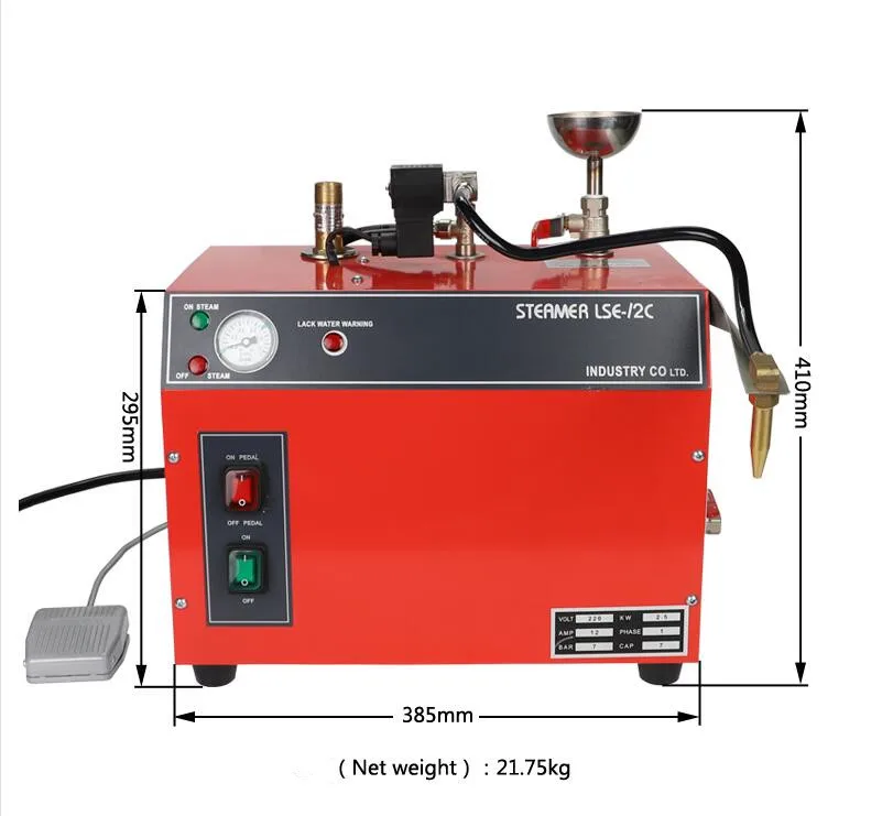 Инструменты для изготовления ювелирных изделий, 220 В, 6 литров, пароочиститель с одним соплом, машина для чистки ювелирных изделий, паровой аппарат