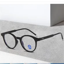 Новые круглые очки с рамкой студенческие компьютерные мобильные очки Blu-Ray плоское зеркало