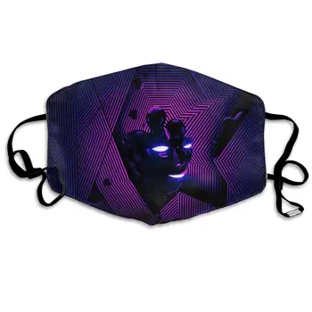 

Purple Women Unisex Mask Indoor Outdoor Cycling Camping Travel Windproof Sun Anti Dust Mask Mouth with Adjustable Ear Loops